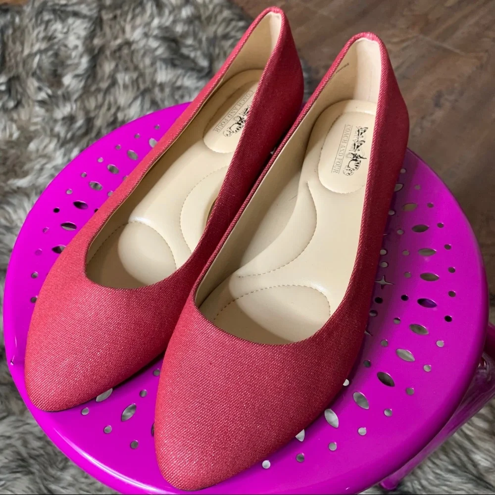 Coach and Four Reddish‎ glitter loafers Flats shoes